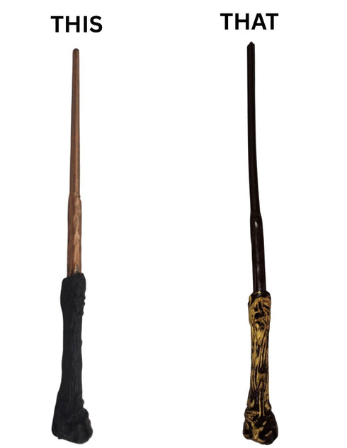 BookMyCostume Hary Film Wizard Wand and Round Black Glasses Combo for Kids – Magical Stick with Classic Costume Glasses for Fancy Dress, Cosplay & Wizard-Themed Events